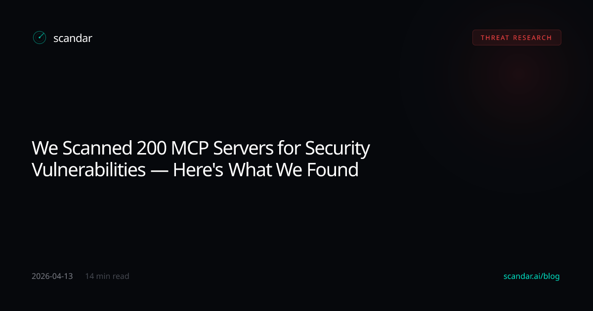 We Scanned 200 MCP Servers for Security Vulnerabilities — Here's What ...